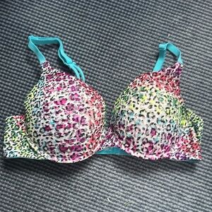 No Boundaries Vibrant Multicolor Leopard Bra